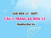 Giải câu 1 luyện tập trang 66 Hóa 12 Kết nối tri thức SGK